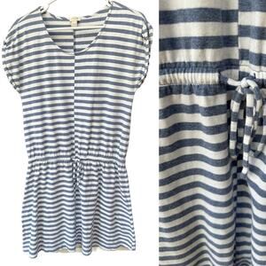 J.Crew tie waist dress blue & white striped Small in EXCELLENT Condition